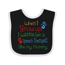 Inktastic Speech Therapist Like Mommy Boys or Girls Baby Bib