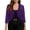 Purple, variant on UDAUDU Women's Sheer Mesh Crop Tops Shrug 3/4 Sleeve Going Out Lightweight 2026 Spring Summer Cardigan Jacket Sky Blue XL