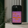 thumbnail image 4 of DistinctInk MagSafe Tough Case for Apple iPhone 14 Pro (6.1" Screen) - Struggle Alone Pleases Us Not Victory - Tempered Glass Back, 4 of 6