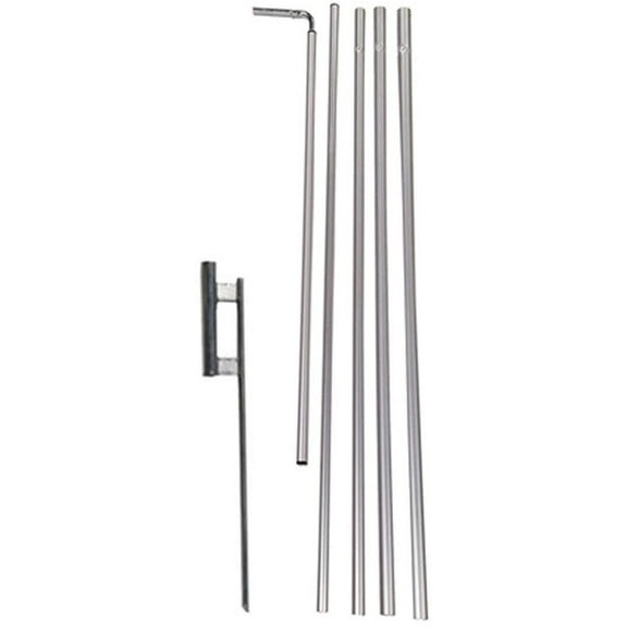 15 Foot Rectangle Pole Kit and Ground Spike, Made for 3x12ft Rectangle Flags by Feather Flag Nation