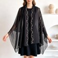 thumbnail image 2 of Women Chiffon Shawls and Wraps for Evening Dresses, Floral Sheer Cape Poncho Cover Up Beach Silk Scarf Elegant Wedding Party Stole, 2 of 5