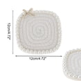 thumbnail image 2 of Unique Bargains 1 Pc Square Pearl Heat Insulation Mat Drink Coaster Beige Cotton rope, 2 of 5