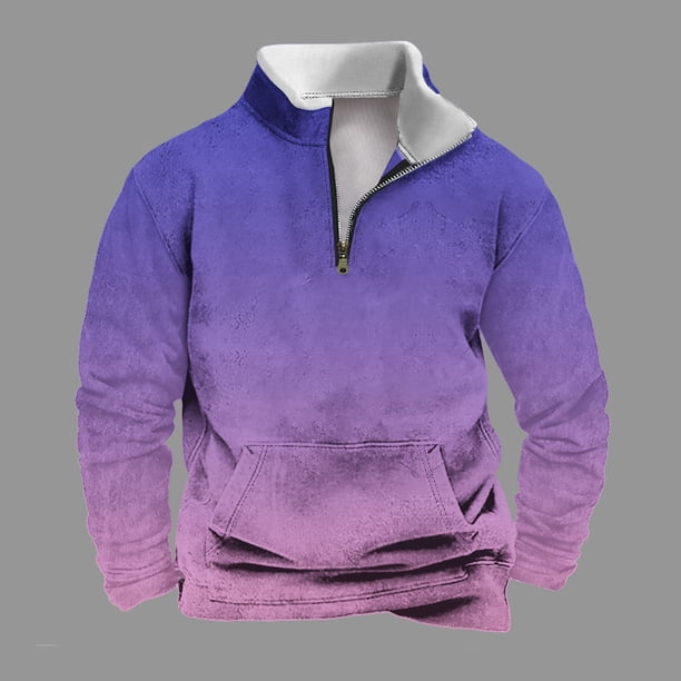 Sudadera sin capucha para hombre, informal, a la moda, con cuello alto, estampado de calaveras, cremallera, jersey de manga larga, blusa de poliéster para hombre