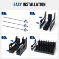 thumbnail image 3 of Blacksmith Pistol Rack Handgun Stand Fit 16 Guns L 1.5 Inch Slot Wide Black, 3 of 8