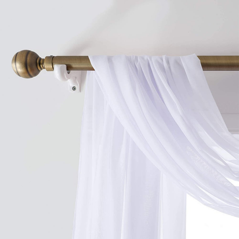 Dreamy Decor Metairie Blue Fleur-de-lis Sheer Rod Pocket Curtains, 54” x 84”, 2 Panels, Living Room