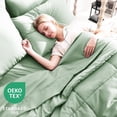 thumbnail image 3 of Queen Comforter Set, Navy 7 Pieces Bed in a Bag All Season Bedding, with Stitch Quilted Comforter Flat Sheet Fitted Sheet Pillowcases, 3 of 9