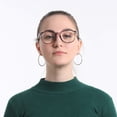 thumbnail image 5 of 2 Pack Blue Light Blocking Glasses for Women/Men, Anti Eyestrain, Stylish Oval Frame, Anti Glare(Floral + Tortoise +1.00 Magnification), 5 of 6