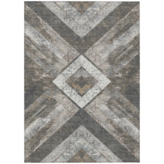 Dalyn Rugs Machine Washable Indoor/Outdoor Chantille Brown 10' x 14' Rug