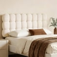 thumbnail image 5 of Pinmoco Full Size Upholstered Headboard with Adjustable Height, Memory Foam Cloud-Shaped Ergonomic Design, Teddy Fleece Beige, 5 of 9