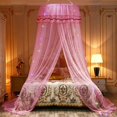 thumbnail image 3 of AMERTEER Lace Dome Mosquito Net Ceiling-Mounted Mosquito Netting Canopy Fly Insect Protect Single Double Bed Netting Curtain, 3 of 8