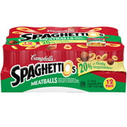 Campbell's SpaghettiOs Canned Pasta with Meatballs, 15.6 oz. Can, Pack of 12
