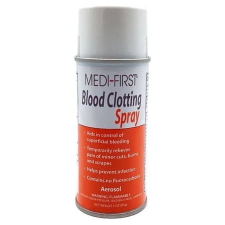 10 Qty Blood Clotting Aerosol Spray Can 3 oz - First Aid Kits - Medi-First -MS-60910