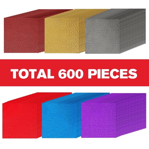 Youersen Square Aluminium Foil Candy Wrappers, Colorful Wrapping Papers for Homemade Chocolate Sweets, Caramels, and Candies, 600pcs 4x4-Inch