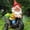 biker, variant on 5.9"  Funny Garden Gnome - Outdoor Gnome on The Throne Reading His Phone - Yard, Patio, Lawn, and Outdoor Decor