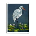 thumbnail image 3 of Stupell Industries Egret Bird Standing Lily Pad Pond Deep Blue, 11 x 14, Design by Lucca Sheppard, 3 of 5