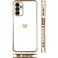 thumbnail image 4 of Compatible with Samsung Galaxy A13 5G Case Love Heart Plating Electroplate Luxury Elegant Case Camera Protector Soft TPU Shockproof Protective Back Cover Galaxy A13 5G Case -White, 4 of 10