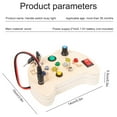 thumbnail image 5 of Montessori Busy Board LED Light Switch Busy Board Wooden Sensory Toys Portable Travel Busy Handle Board with Light Up LED Buttons Educational Learning Fidget Toy for Toddlers Kids, 5 of 10