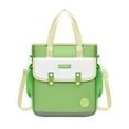 thumbnail image 3 of Color Block Middle Elementary Canvas Tote Tutoring Bag Adjustable Crossbody Strap Multi Pocket Waterproof Casual Homework After School Book Bag, 3 of 5