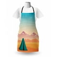thumbnail image 3 of Camping Apron, Travel Tent on a Barren Rural Autumn Field Distant Snowy Mountains and Starry Sky, Unisex Kitchen Bib with Adjustable Neck for Cooking Gardening, Adult Size, Multicolor, by Ambesonne, 3 of 4