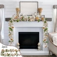 thumbnail image 1 of Adornos Colgantes de Tiras de Hojas de Arce Simuladas | Decoración Verde para El Hogar, Ideal para Acción de Gracias | Ratán de 2 Metros | Plástico Blanco | Juego de 2, 1 of 7