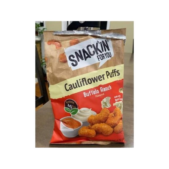 Snackin for You  4 oz Cauliflower Buffalo Ranch Puff Chips - Pack of 12