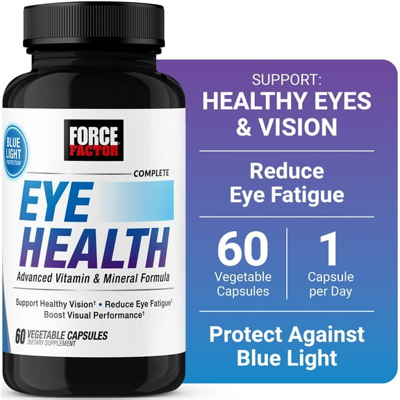 Force Factor Complete Eye Health Supplement with Lutein, Zeaxanthin, Copper, & Saffron for Vision Support