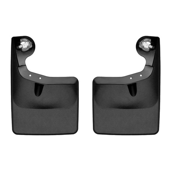 WeatherTech Custom No Drill Splash Guard MudFlaps compatible with 2021-2024 Ford F-150, Rear Pair - Black