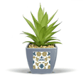 thumbnail image 1 of decorative classic floral pattern en Fake Pineapple Flower Pot Vase Mini Decor, 1 of 3