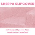 thumbnail image 4 of Sillón de Espuma Delta Children Cozee Sherpa Rosa para más de 18 meses, 4 of 6