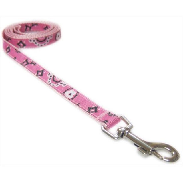 4 ft. Bandana Dog Leash, Pink - Extra Small