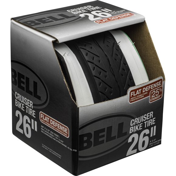 Bell Whitewall 26" Flat Defense Cruiser Bike Tire