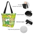 thumbnail image 4 of Fuzoiu Cartoon Frog Print Large Capacity Shoulder Bag for Women,Large Capacity Office Purse,Laptop Tote Bag,Casual Everyday Tote for Work Beach Travel and Shopping Grocery, 4 of 6