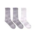 thumbnail image 3 of Hanes Absolute Active Men’s Cushioned Crew Socks, Shoe Sizes 6-12, 3-Pairs Grey/White, 3 of 3