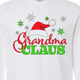 thumbnail image 4 of Inktastic Grandma Claus with Christmas Santa Hat and Snowflakes Long Sleeve T-Shirt, 4 of 5