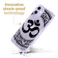 thumbnail image 3 of Case Yard iPhone-12-Mini Case Clear Soft & Flexible TPU Ultra Low Profile Slim Fit Thin Shockproof Transparent Bumper Protective Cover Drop Protective Cell Phone Cases (Ohm Mandala), 3 of 8