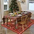 thumbnail image 3 of Wonnitar Christmas 5x7 Area Rug, Washable Soft Rug for Living Room, Non Slip Xmas Tree Ultra Thin Bedroom Rug, Indoor Floor Carpet for Dining Room Winter Holiday Decor, Red, 3 of 11