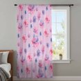 thumbnail image 3 of Spring Floral Sheer Curtains 54 Inches Long, Summer Botanical Purple Pink Flower Light Filering Curtains, Breathable Simi Curtain Privacy Drapes for Kitchen Bathroom Small Window Treatment, 3 of 9