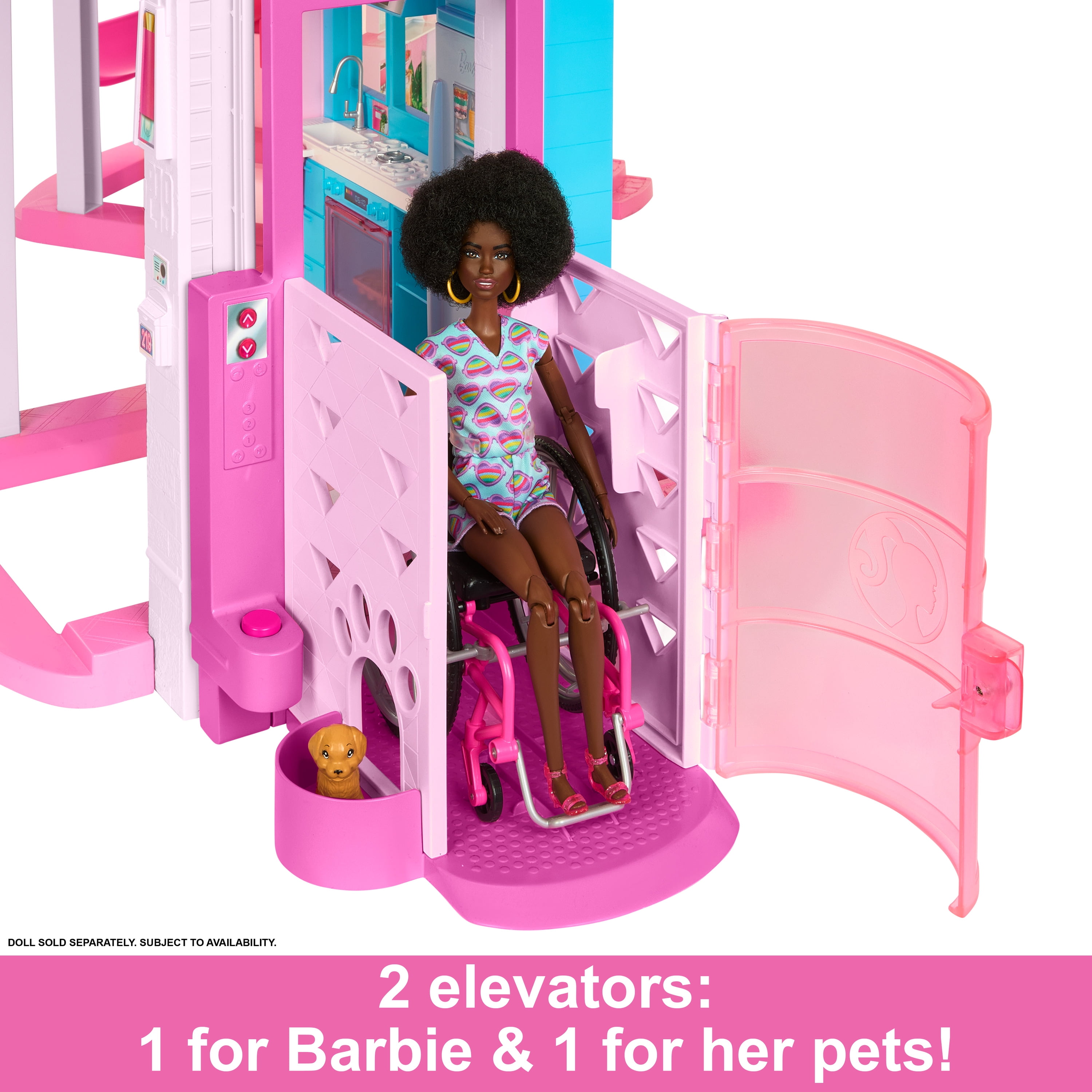Barbie Dreamhouse Portable Doll HousePlastic in Pink, Size 30.0 H