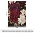 thumbnail image 2 of Elegant Burgundy Floral Blanket Vintage Gold Burgundy Flowers Leaves Throw Blanket 50"x60" Soft Cozy Microfiber Throw Blanket Couch Sofa Throw Blanket for Adults And Children, 2 of 6