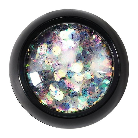 Glitters Paillet lentejuelas metálicas pa debajo Púrpura shamjiam Nail Art Glitter Powder Flakes