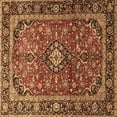 thumbnail image 1 of Ahgly Company Indoor Square Medallion Brown Traditional Area Rugs, 4' Square, 1 of 4