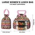 thumbnail image 5 of Pioneer Flower Drawstring Lunch Bag Women - Drawstring Lunch Bag Insulated for Work Office - Stain-Resistant Large Lunchbags for Women with Multi-Pockets, 5 of 6