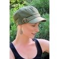 thumbnail image 4 of Linen Blend Military Cadet Hat (Olive Green), 4 of 5