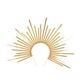 thumbnail image 1 of Halloween Halo Sun Headband Accessory Accessor Portable Prop -Bandwear para show Show Dress Up Roles Play Party Supplies oro, 1 of 8