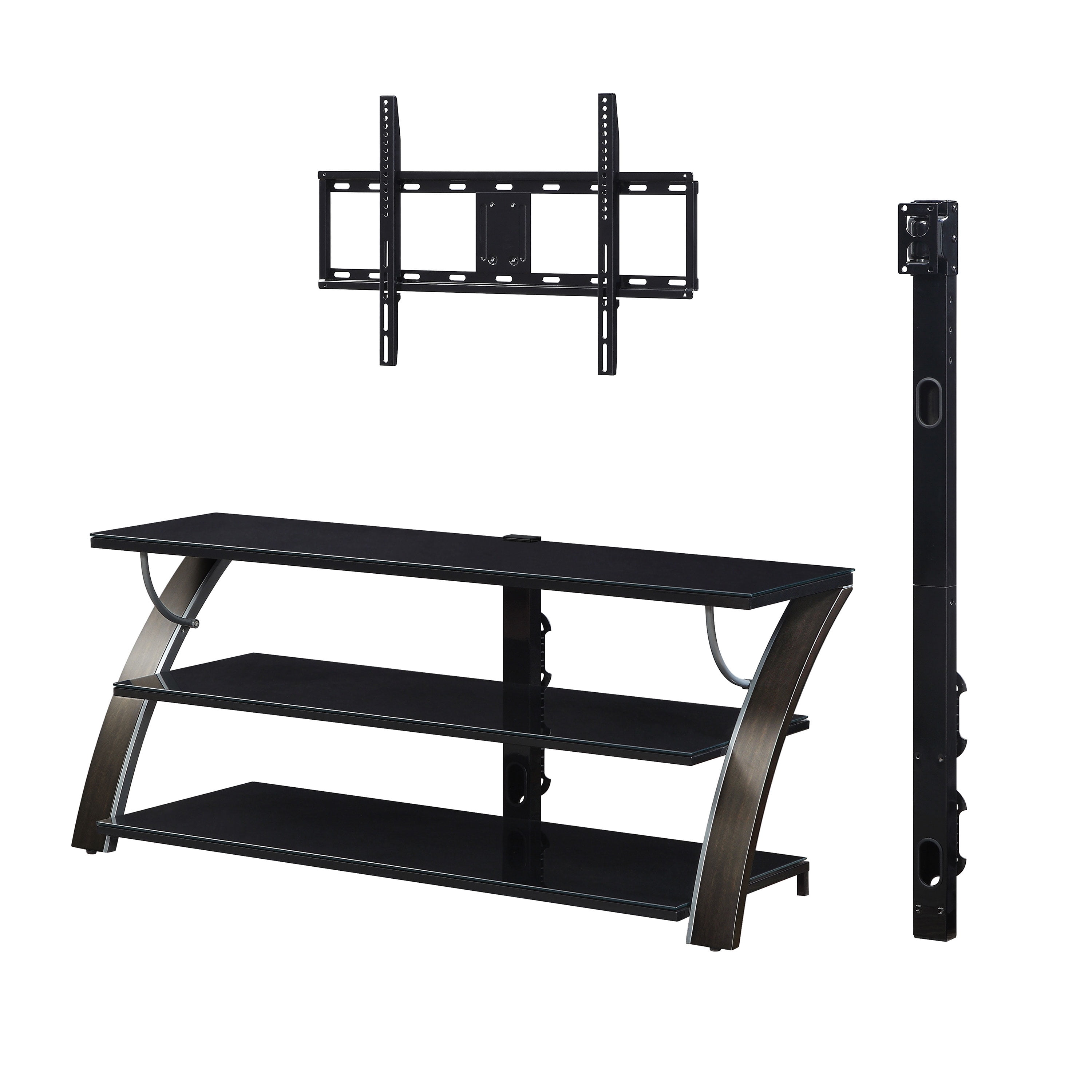 2 color Whalen Payton 3-in-1 Flat Panel TV Stand for TVs up to 65" 