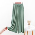 thumbnail image 2 of ZQUUVOU Women's Baggy Pants Plus Size High Waist Drawstring Wide Leg Pants Loose Lounge Wear Outdoor Home Pants Green, 2 of 5