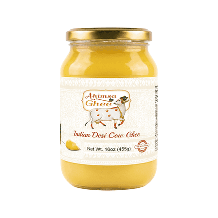 Ahimsa Pure A2 Desi Cow Cultured Ghee, 16 oz