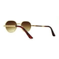 thumbnail image 4 of 90s OG Rapper Victorian Heraldry Metal Rim Spring Hinge Sunglasses Gold Brown, 4 of 4