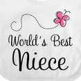 thumbnail image 4 of Inktastic Worlds Best Niece Girls Baby Bib, 4 of 4