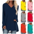 thumbnail image 2 of Tumotour Fall Blouse For Women Solid Long Sleeves T-Shirt V-Neck Pullovers Tops Casual Dressy Work Business Tunic Tops To Wear With Leggings, 2 of 5